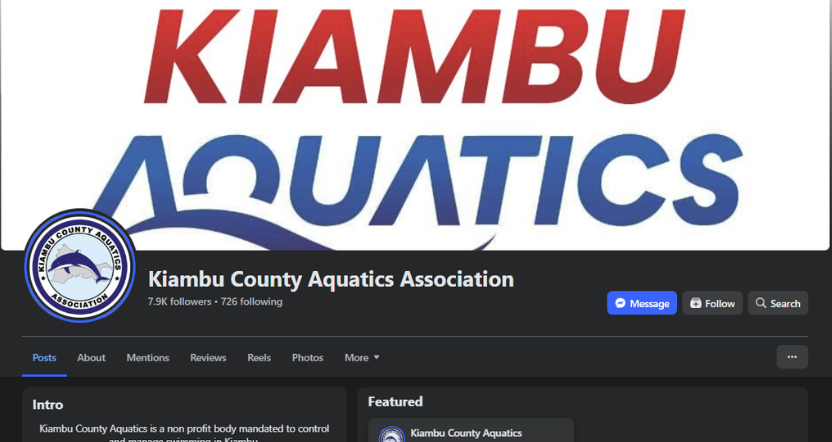 Kiambu County Aquatics Association Nears Historic 8,000 Followers Milestone on Facebook