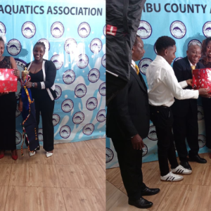 Trizah Waithera Honoured for Outstanding Contribution to Kiambu Aquatics